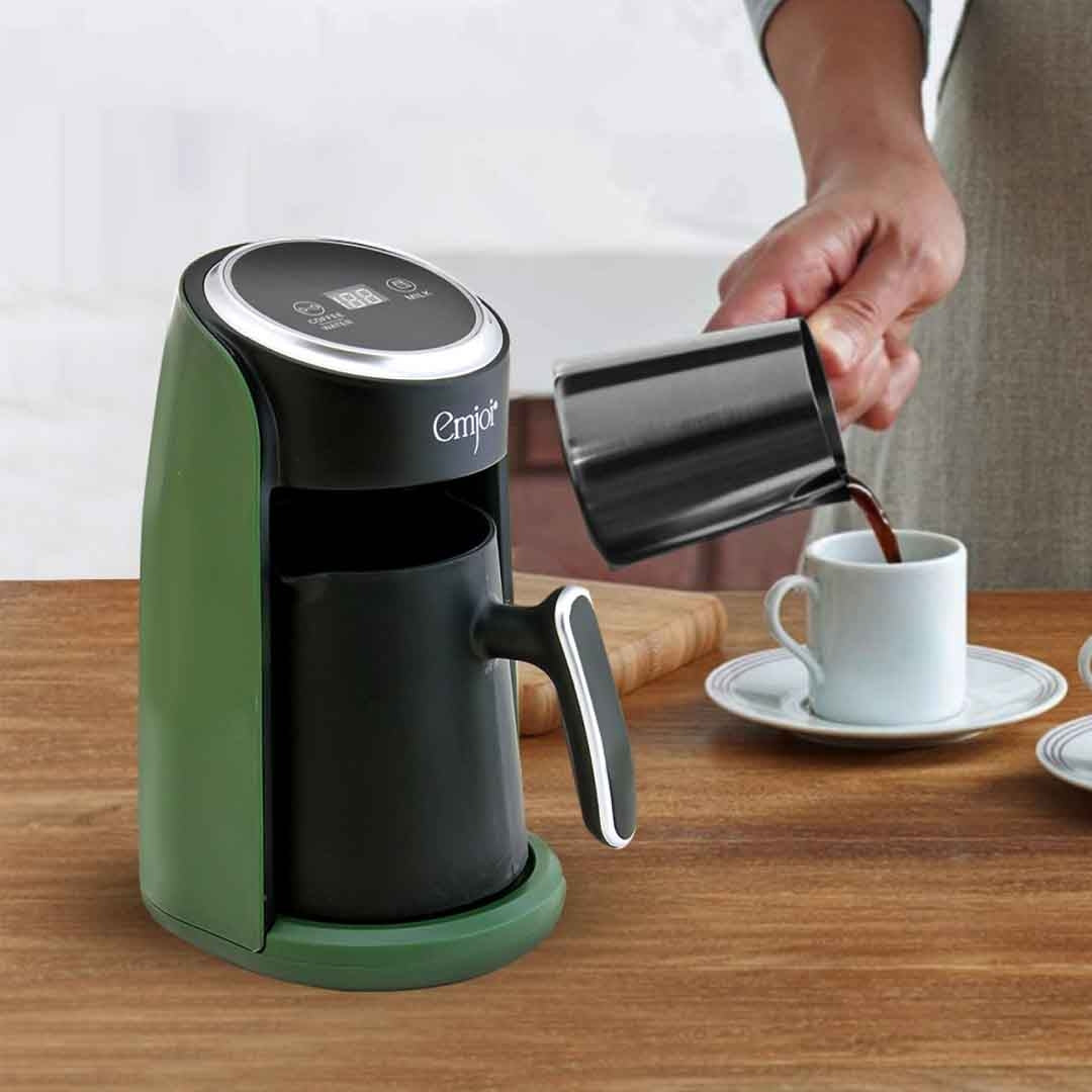 Emjoi 300ml Digital Turkish Coffee Maker with Audio Warning and LED Display - 600W