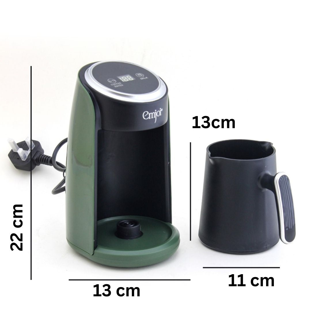 Emjoi 300ml Digital Turkish Coffee Maker with Audio Warning and LED Display - 600W