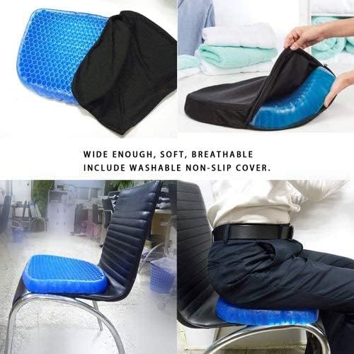 Egg Silicone Honeycomb Seat Cushion with Breathable Cover for Office, Car, Wheelchair & Home Use
