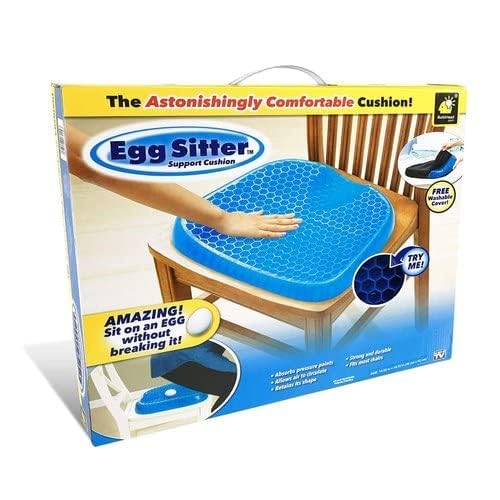Egg Silicone Honeycomb Seat Cushion with Breathable Cover for Office, Car, Wheelchair & Home Use