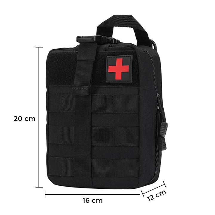 100-in-1 Tactical Emergency First Aid & Survival Kit with Storage Bag for Outdoor, Camping & Travel