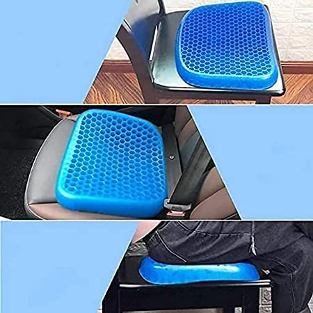 Egg Silicone Honeycomb Seat Cushion with Breathable Cover for Office, Car, Wheelchair & Home Use