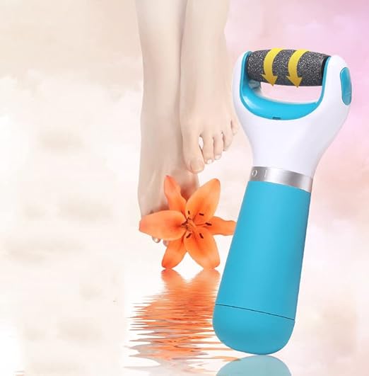 Electric Foot Callus Remover with 360° Rotating Roller, USB Rechargeable & Battery Operated with Washable Head for Cracked Heels, Hard Skin & Corn Removal