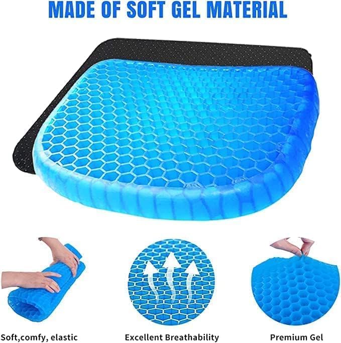 Egg Silicone Honeycomb Seat Cushion with Breathable Cover for Office, Car, Wheelchair & Home Use
