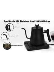 Elegant Electric 1L Gooseneck Kettle with Constant Temperature, Auto Shut-Off and Precision Spout - Coffee & Tea Kettle - 1000W