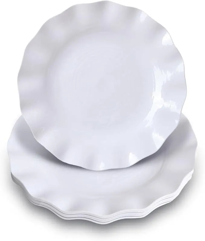 Opal Luxurious 12-Piece Glassware Dessert Plates Set