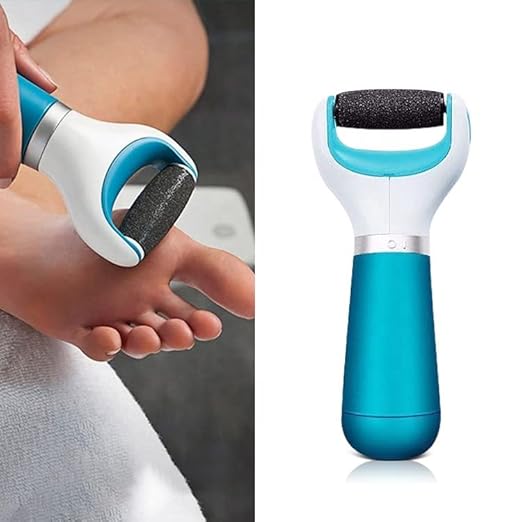 Electric Foot Callus Remover with 360° Rotating Roller, USB Rechargeable & Battery Operated with Washable Head for Cracked Heels, Hard Skin & Corn Removal
