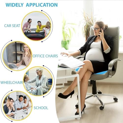 Egg Silicone Honeycomb Seat Cushion with Breathable Cover for Office, Car, Wheelchair & Home Use