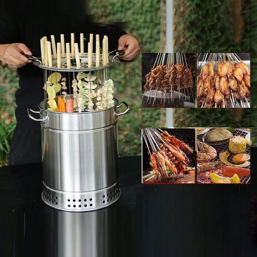 Charcoal Smoker Barrel Barbecue Grill for Outdoor & Camping & Picnic