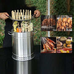 Charcoal Smoker Barrel Barbecue Grill for Outdoor & Camping & Picnic