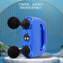 Fascia Double Head Electric Massage Membrane Gun with Liquid Crystal Display, 6 Gear Adjustments, 4