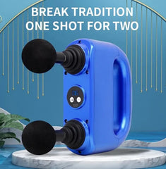 Fascia Double Head Electric Massage Membrane Gun with Liquid Crystal Display, 6 Gear Adjustments, 4