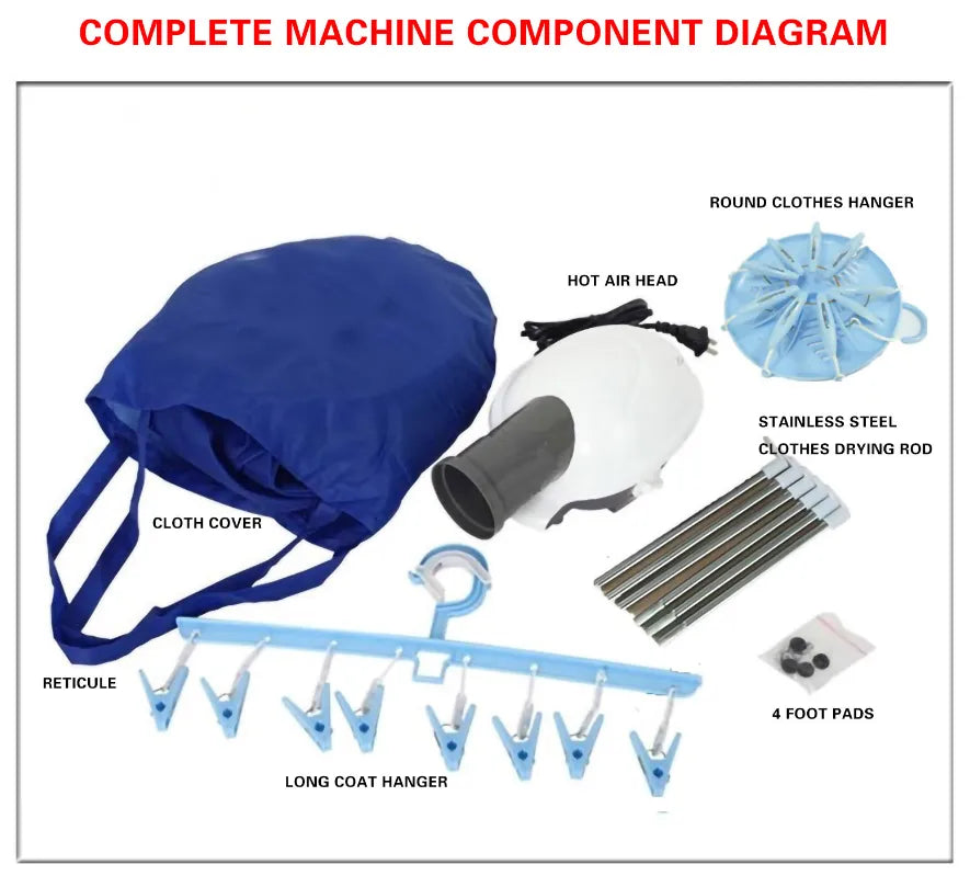 Air-O-Dry Instant Drying Laundry Bag with Foldable Design