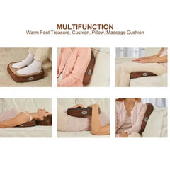 2-in-1 Soft Velvet Electric Foot Massager with Heater