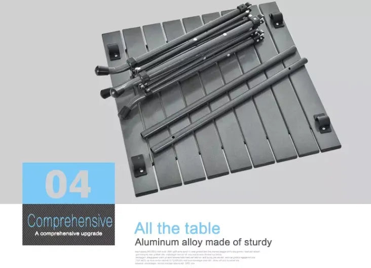 Smart Mini Lightweight Foldable Aluminium Table and 4 Chairs Set with a Carrying Bag for Picnic and