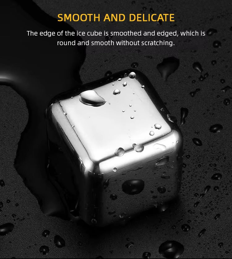 Quick-Freezing Stainless Steel Ice Cubes Set