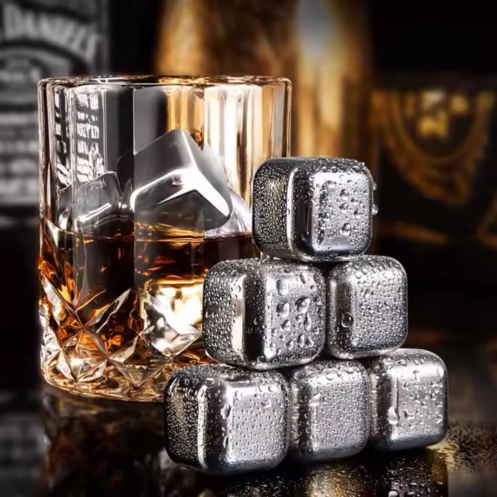 Quick-Freezing Stainless Steel Ice Cubes Set