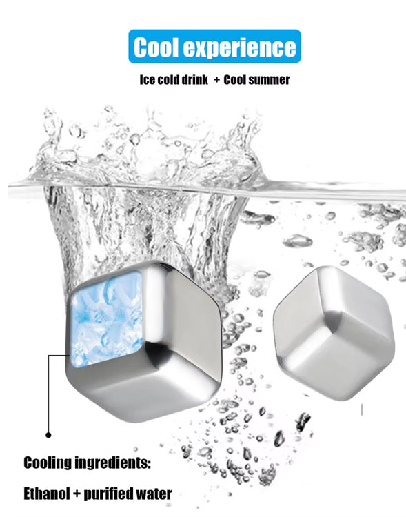 Quick-Freezing Stainless Steel Ice Cubes Set