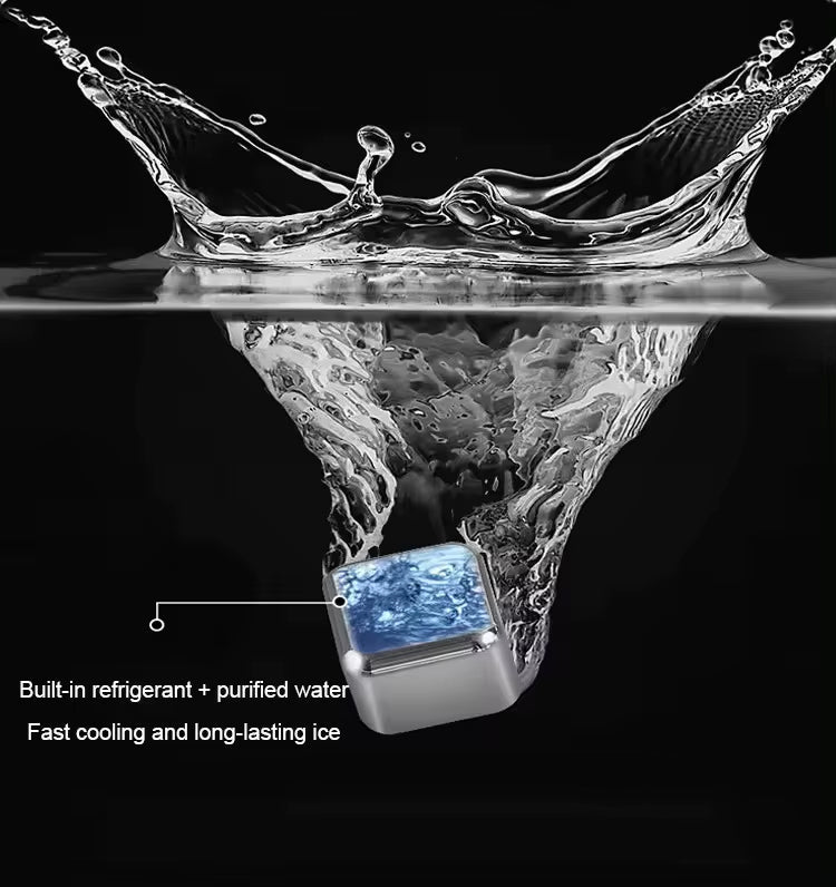 Quick-Freezing Stainless Steel Ice Cubes Set