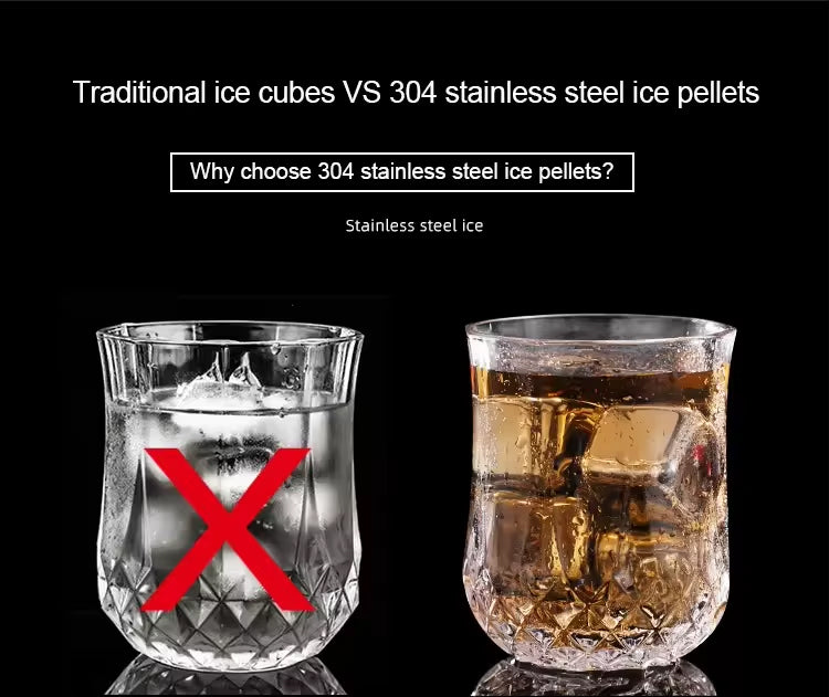 Quick-Freezing Stainless Steel Ice Cubes Set