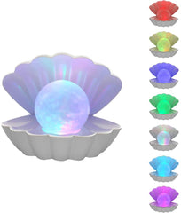 Multifunctional LED Color-Changing Clam Shell Lamp for Kids Bedroom, Table & Mood Lighting