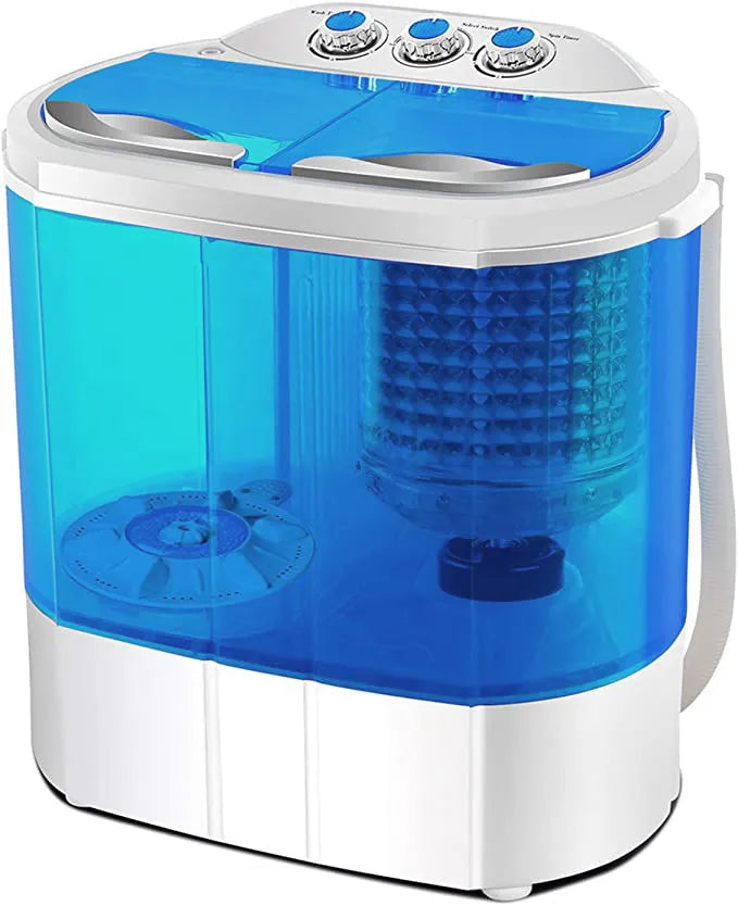 Portable Mini Washing Machine with Spin Dryer, Eco-friendly Design, Twin Tub and Spin Drying Basket