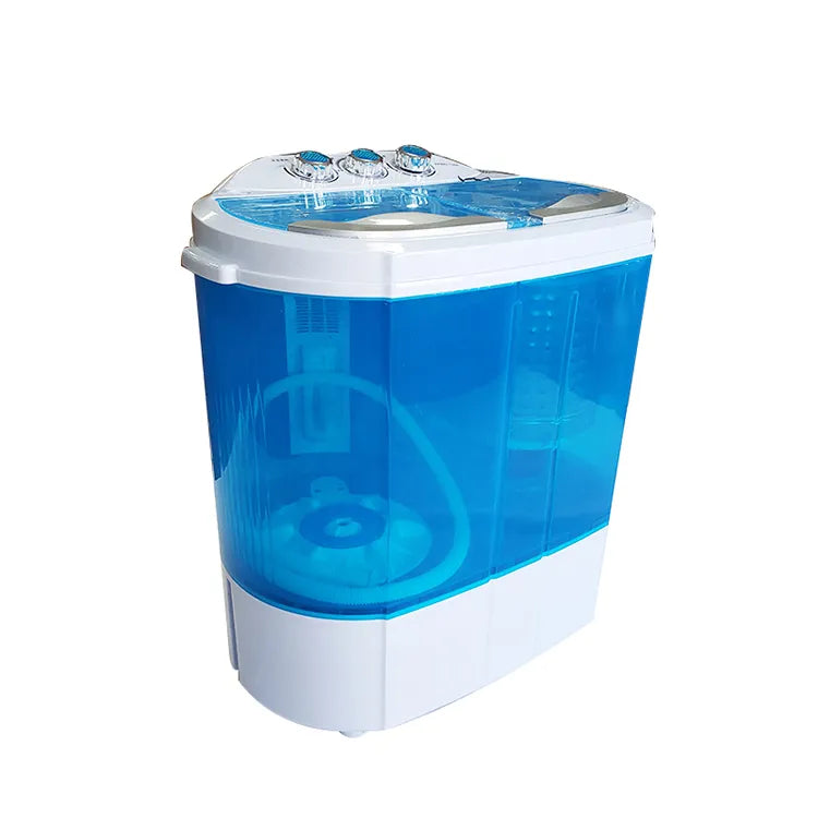 Portable Mini Washing Machine with Spin Dryer, Eco-friendly Design, Twin Tub and Spin Drying Basket
