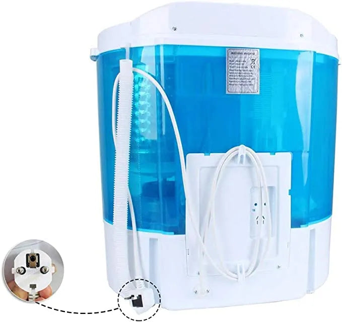Portable Mini Washing Machine with Spin Dryer, Eco-friendly Design, Twin Tub and Spin Drying Basket