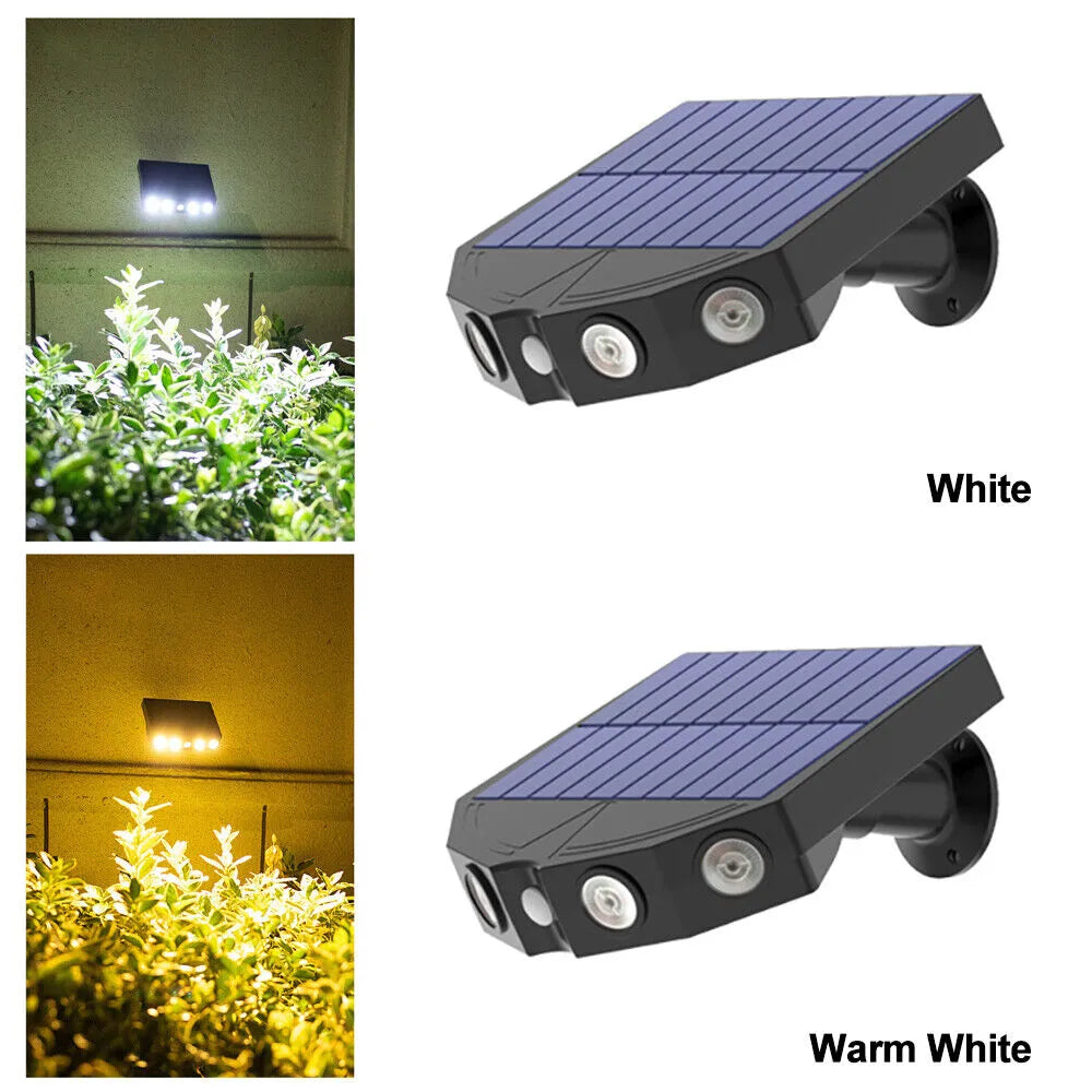 Set of 2 Smart Motion Sensor LED Solar Outdoor Security Light - Waterproof, Frost Resistant, and Ene