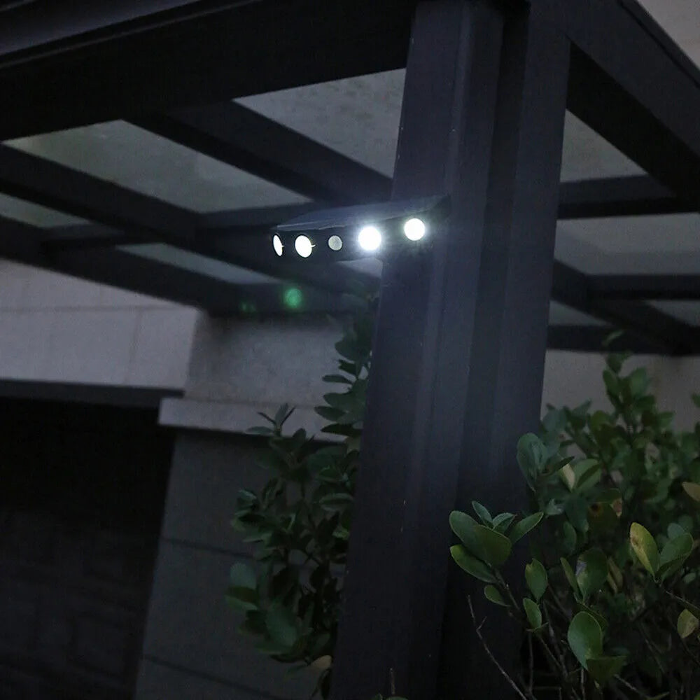 Set of 2 Smart Motion Sensor LED Solar Outdoor Security Light - Waterproof, Frost Resistant, and Ene