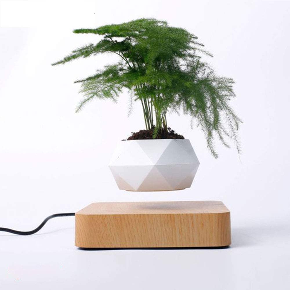 Magnetic Hexagonal Levitating Bonsai Pot for Creative Home and Office Decoration