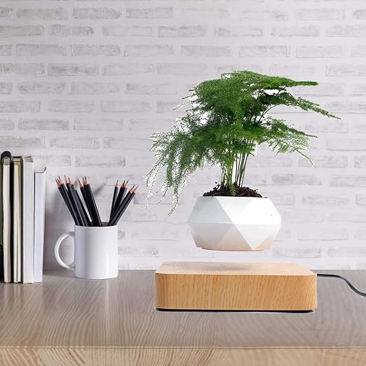 Magnetic Hexagonal Levitating Bonsai Pot for Creative Home and Office Decoration
