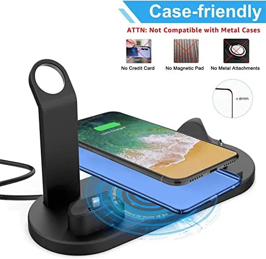 3 in 1 Multifunctional Wireless Charging Stand for Mobile, Smart Watch & Airpods