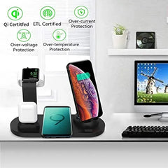 3 in 1 Multifunctional Wireless Charging Stand for Mobile, Smart Watch & Airpods