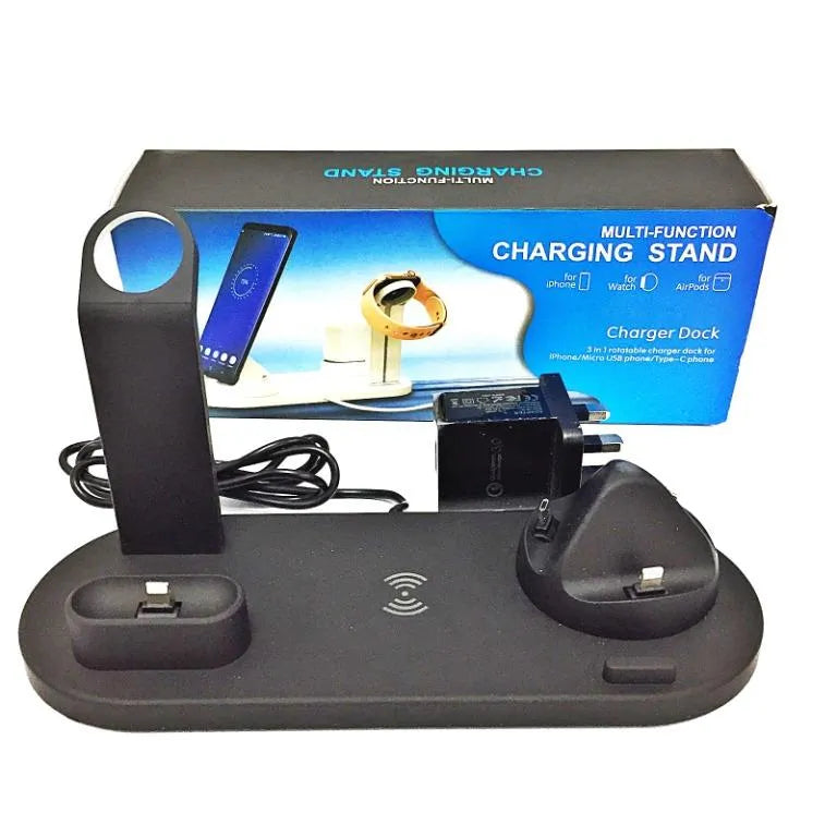 3 in 1 Multifunctional Wireless Charging Stand for Mobile, Smart Watch & Airpods