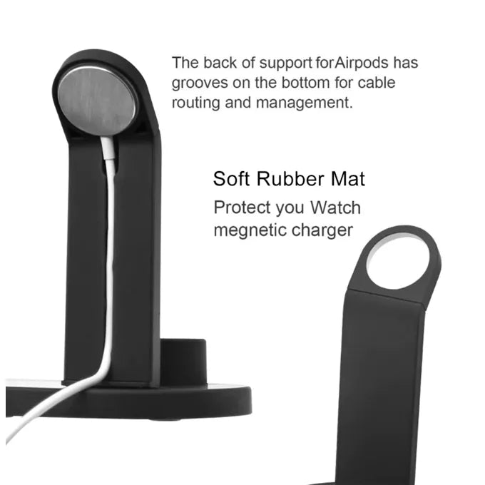 3 in 1 Multifunctional Wireless Charging Stand for Mobile, Smart Watch & Airpods