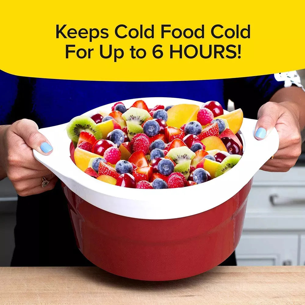 2.1 L Hot & Cold Food Insulation Stainless Steel Bowl, Maintains Food Temperature for 6 Hours