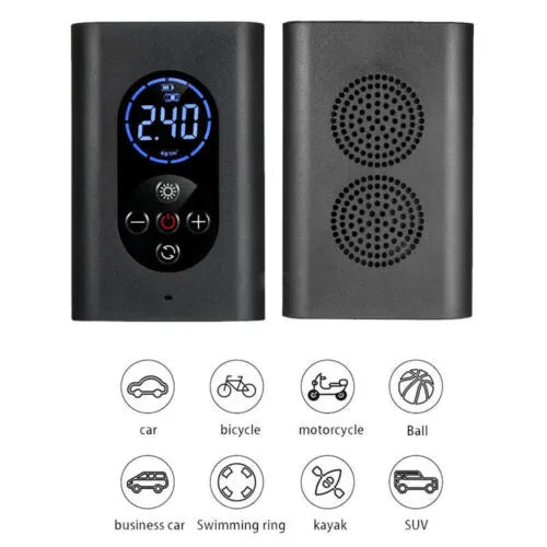 4 in 1 Wireless Air Pump with LED Flashlight Light and USB Rechargeable Battery