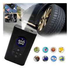 4 in 1 Wireless Air Pump with LED Flashlight Light and USB Rechargeable Battery