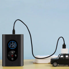4 in 1 Wireless Air Pump with LED Flashlight Light and USB Rechargeable Battery