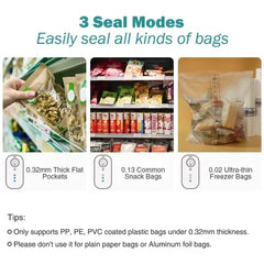 Mini Heat Sealer for Plastic Bags - USB Rechargeable and Portable
