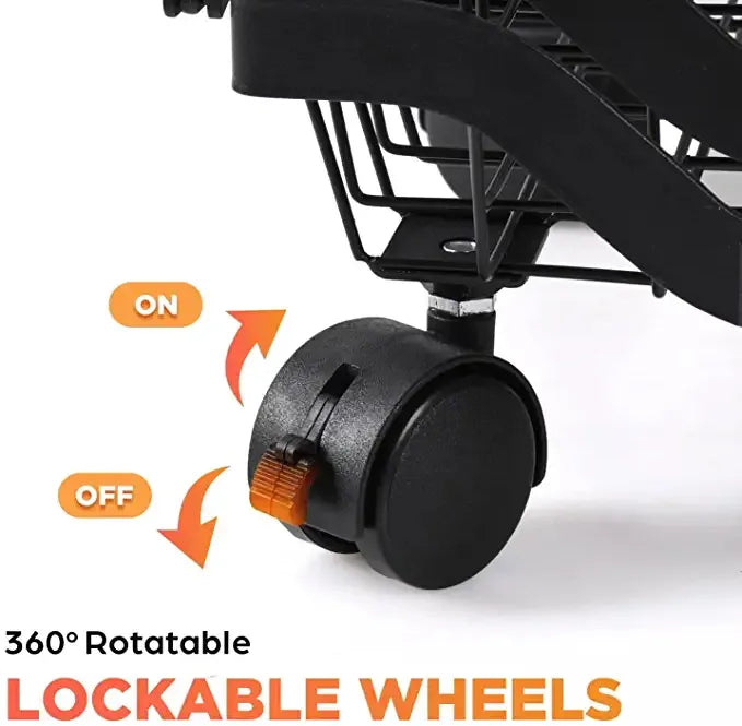 3 Layer Adjustable Foldable Movable Storage Rack for Kitchen Use