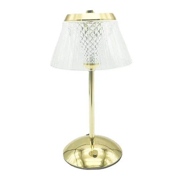 Debonair Decorative Night Table Lamp with Crystal Shade and USB Charging
