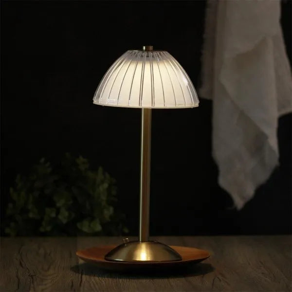 Retro LED Table Lamp with Touch Control - Cordless & USB Rechargeable