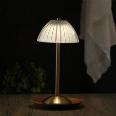 Retro LED Table Lamp with Touch Control - Cordless & USB Rechargeable