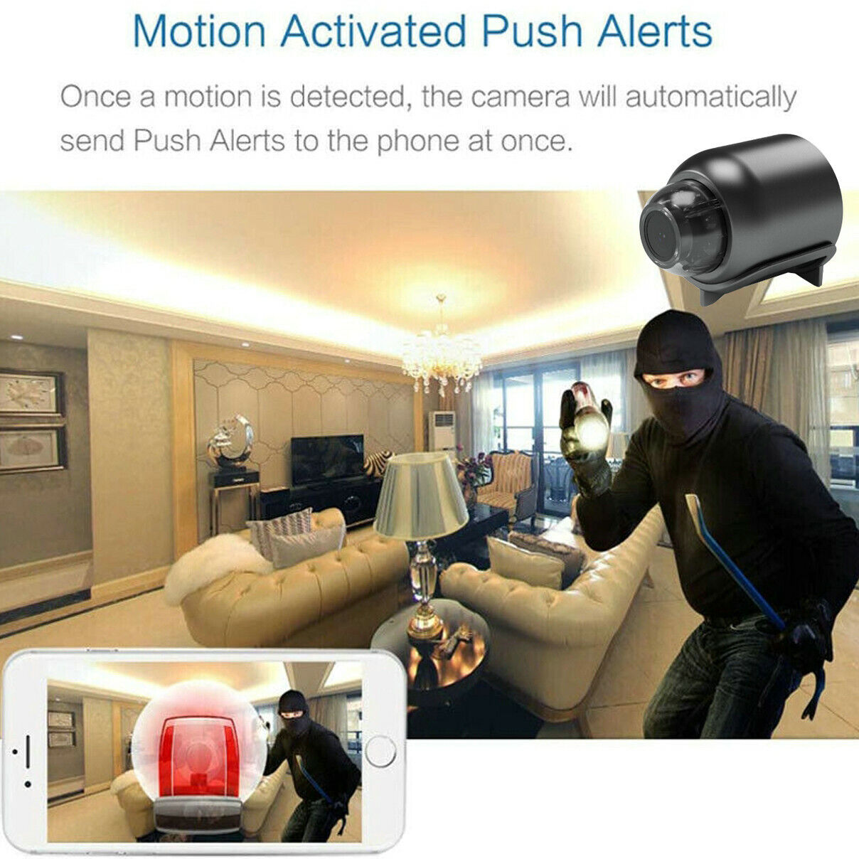 Mini USB Powered HD WiFi IP Camera with Remote Access Viewing, Motion Detection & Night Vision