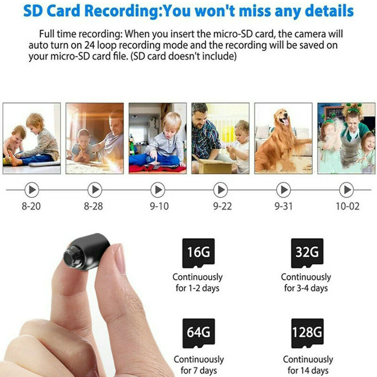 Mini USB Powered HD WiFi IP Camera with Remote Access Viewing, Motion Detection & Night Vision