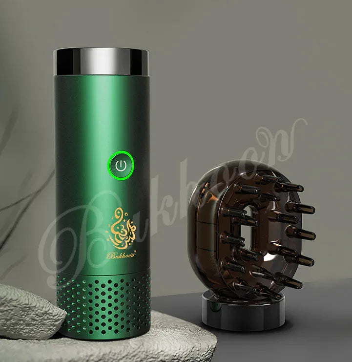 Stylish Bukhoor Incense Burner & Infuser with Comb for Fragrant Hair