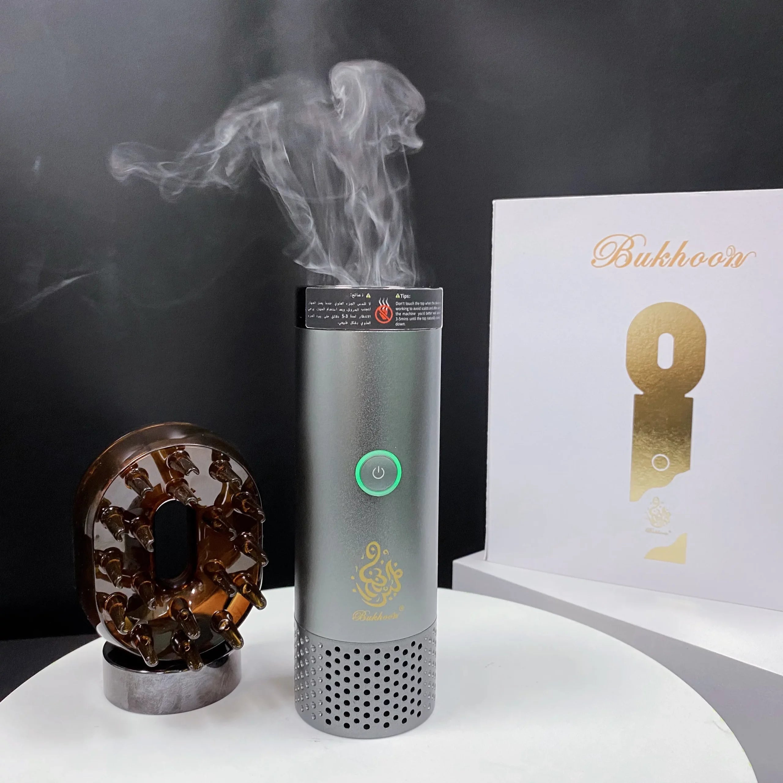 Stylish Bukhoor Incense Burner & Infuser with Comb for Fragrant Hair