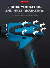Portable High Precision 390W Cordless Electric Drill Tool Kit